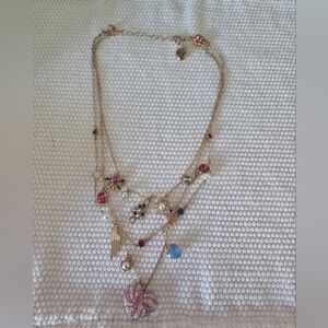 Betsey Johnson Christmas Holiday Layered Necklace